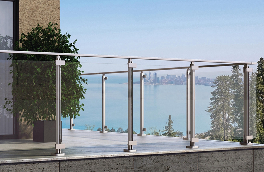 Strong and durable - stainless steel glass railing