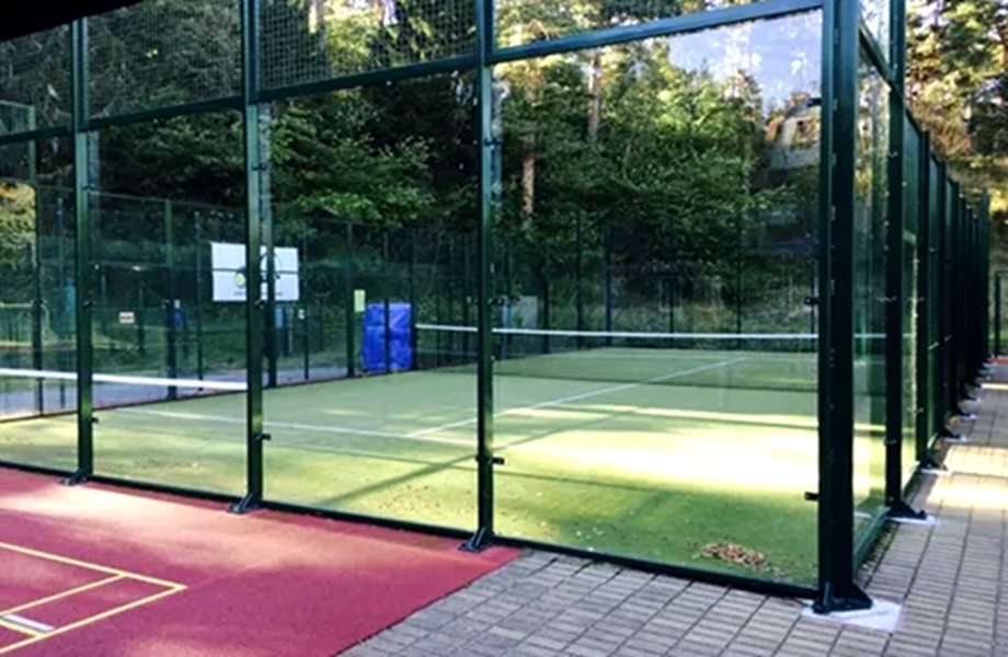 toughened clear glass tennis court factory