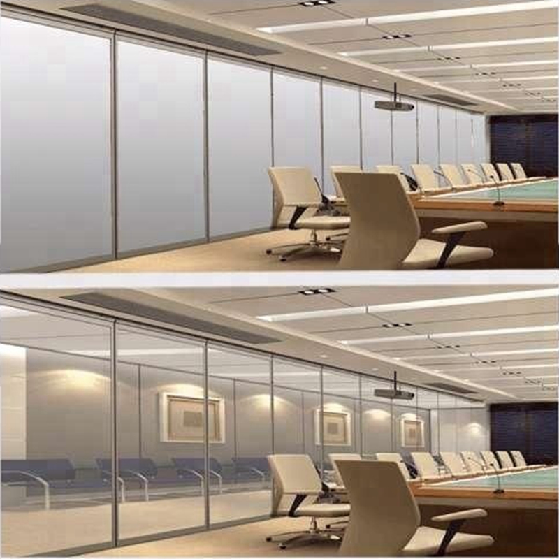 China glass factory PDLC laminated privacy glass design partition wall