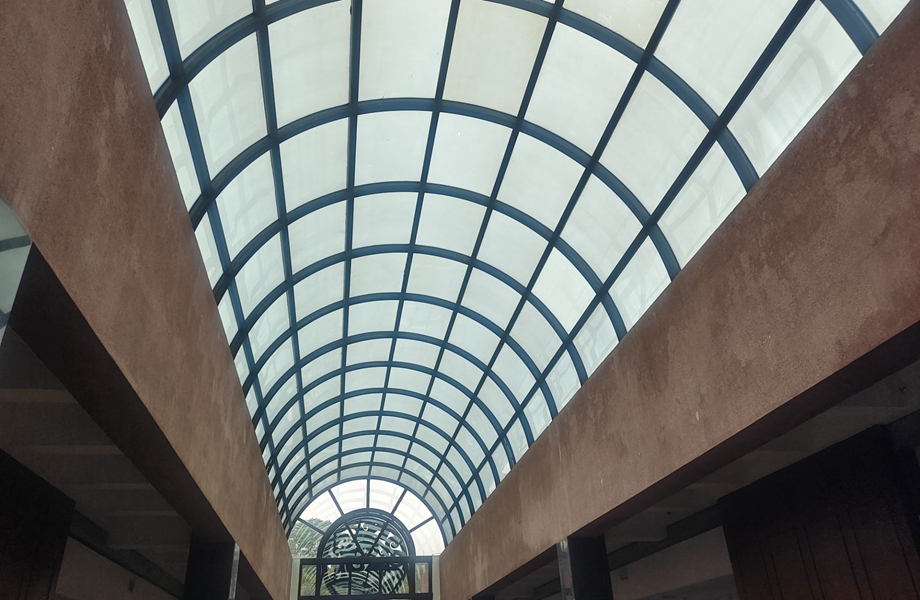 curved safety glass canopy 