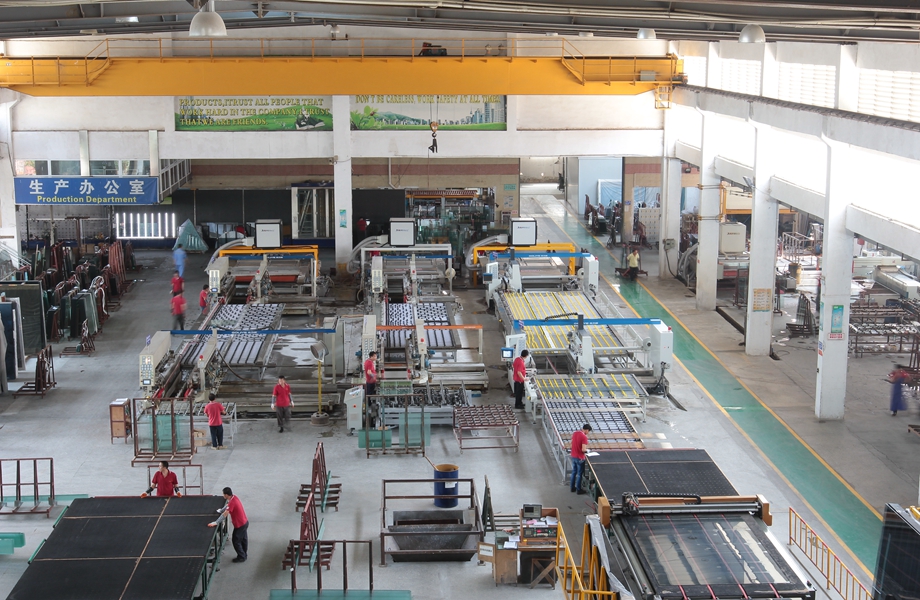 KXG building glass edging processing line